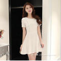 2016 Wholesale White Cotton Dress High-End Elegant Style
